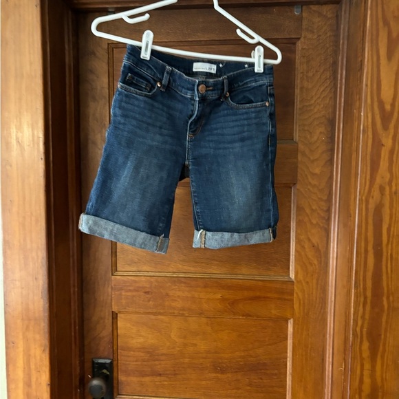 LOFT Blue Bermuda Shorts with Rolled Cuffs - Picture 1 of 6